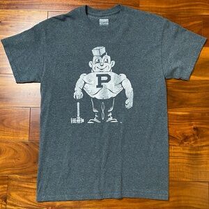 EUC Men’s Size Medium, Purdue University Main Gate Heather Gray T-Shirt
